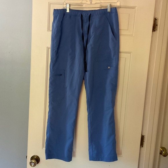 FIGS Cairo Cargo Scrub Pants Blue Mens M Medium Short Medical Uniform Doctor - Picture 1 of 8